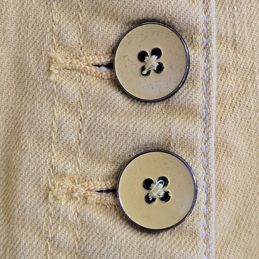 Ulla Johnson Jeans Lou Mustard Button Fly Flare - Picture 6 of 16